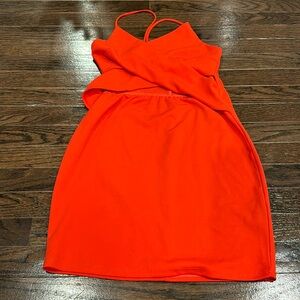 Orange going out dress (front cutout)